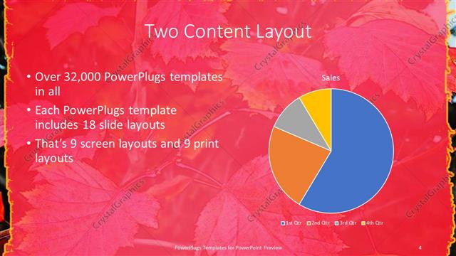 Two Content presentation slide layout