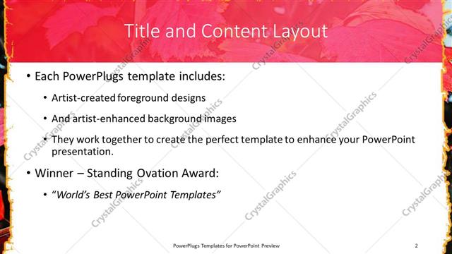 Title and Content presentation slide layout