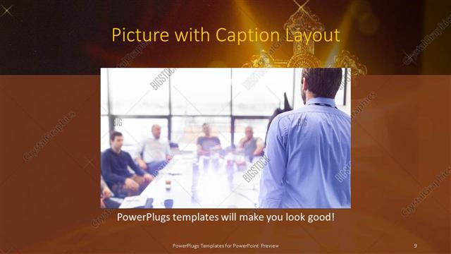 Picture with Caption presentation slide layout