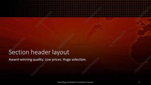 Section Header presentation slide layout