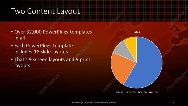 Two Content presentation slide layout