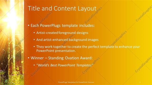 Title and Content presentation slide layout