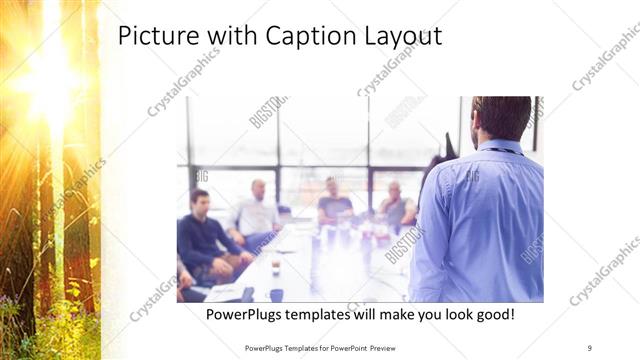 Picture with Caption presentation slide layout