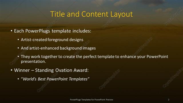 Title and Content presentation slide layout