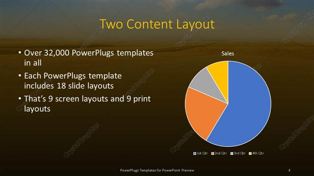Two Content presentation slide layout