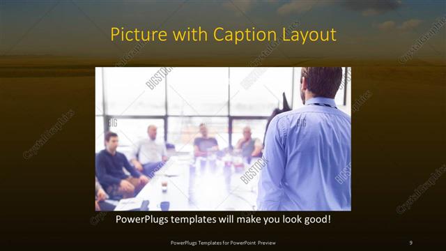 Picture with Caption presentation slide layout