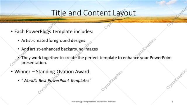 Title and Content presentation slide layout