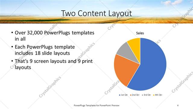 Two Content presentation slide layout