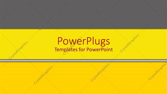  Presentation with sunshine - Bright sunshine yellow banner with gray and white stripes