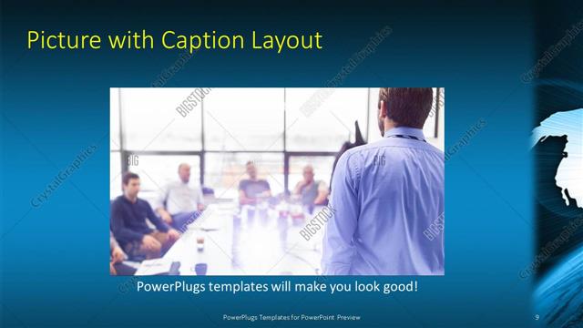 Picture with Caption presentation slide layout