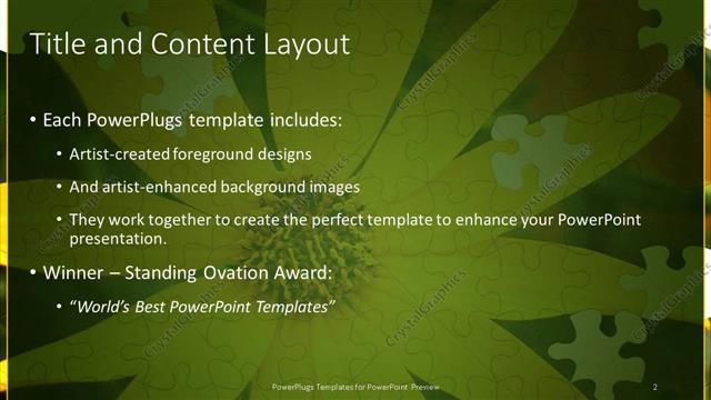 Title and Content presentation slide layout