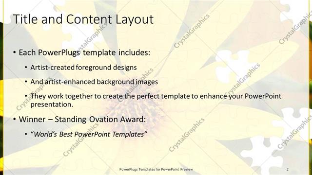 Title and Content presentation slide layout
