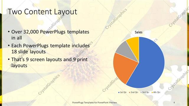 Two Content presentation slide layout