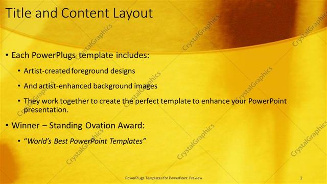 Title and Content presentation slide layout