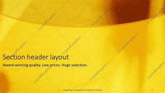 Section Header presentation slide layout