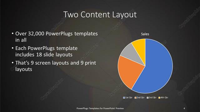 Two Content presentation slide layout