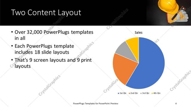 Two Content presentation slide layout