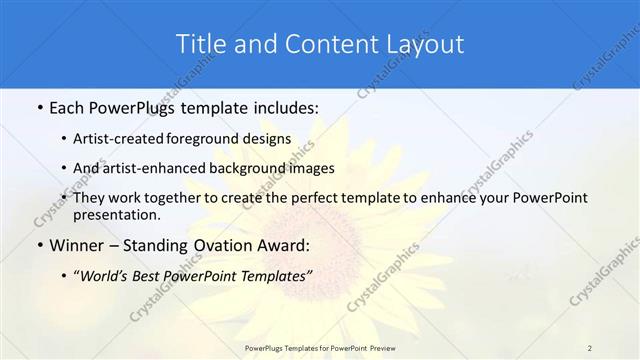 Title and Content presentation slide layout