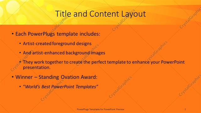 Title and Content presentation slide layout