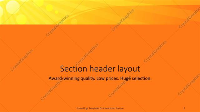 Section Header presentation slide layout
