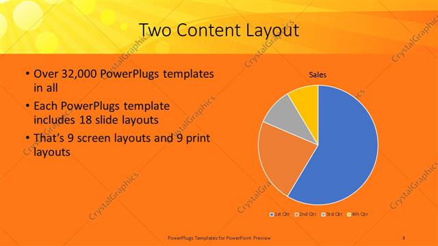 Two Content presentation slide layout