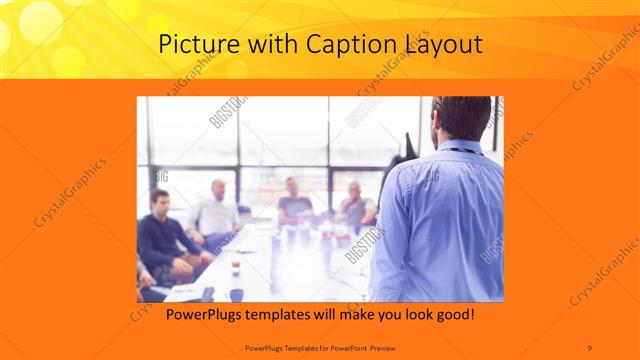 Picture with Caption presentation slide layout