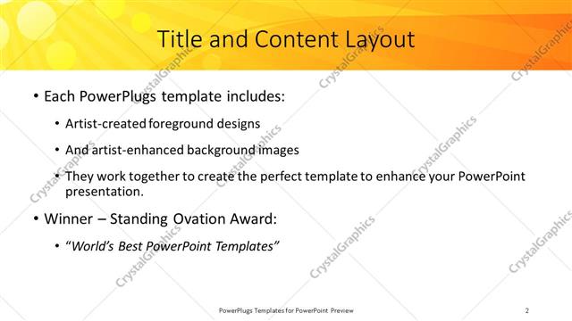 Title and Content presentation slide layout