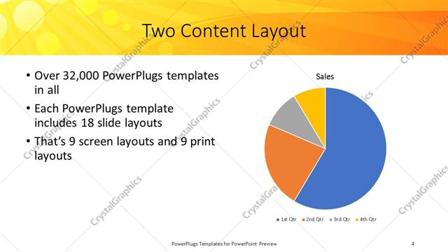Two Content presentation slide layout