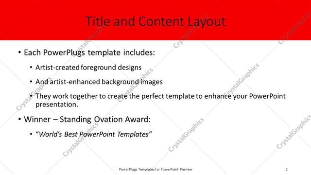 Title and Content presentation slide layout
