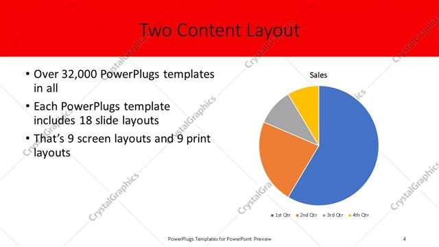 Two Content presentation slide layout