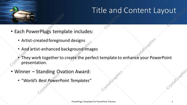 Title and Content presentation slide layout