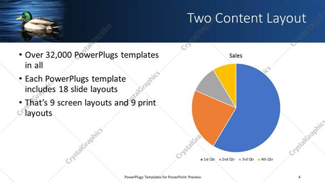 Two Content presentation slide layout