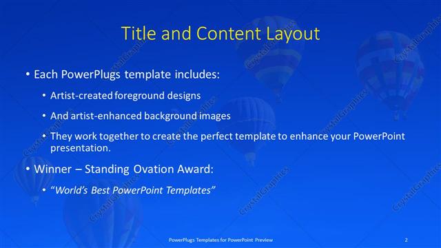 Title and Content presentation slide layout