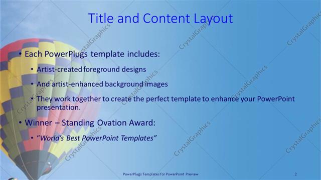 Title and Content presentation slide layout