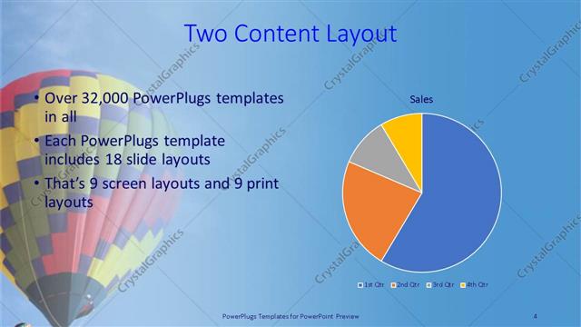Two Content presentation slide layout
