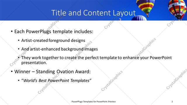 Title and Content presentation slide layout