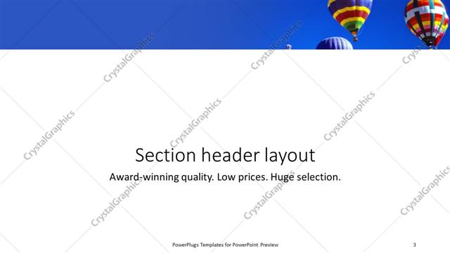 Section Header presentation slide layout
