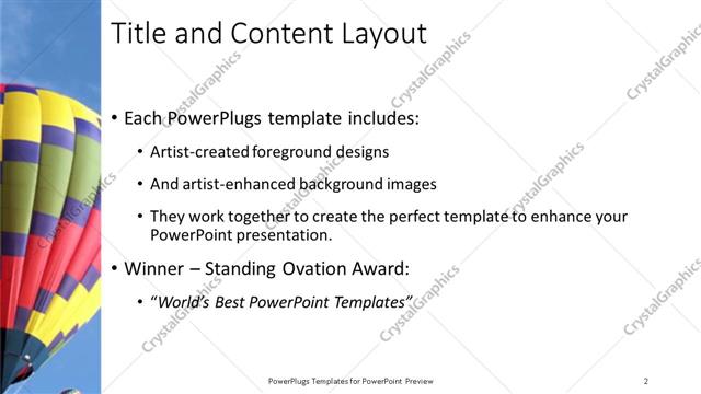 Title and Content presentation slide layout