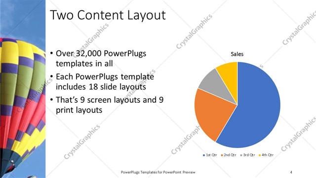 Two Content presentation slide layout