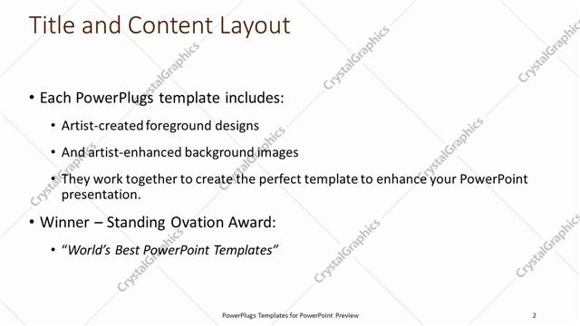 Title and Content presentation slide layout