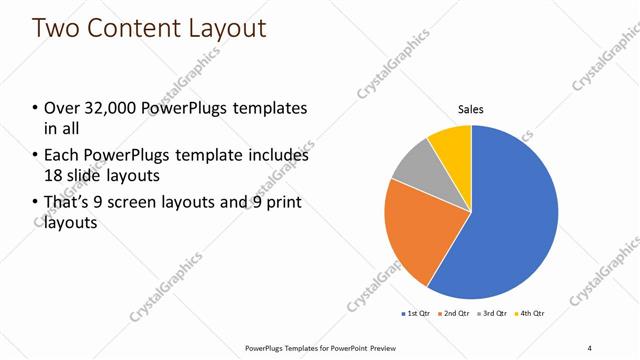 Two Content presentation slide layout