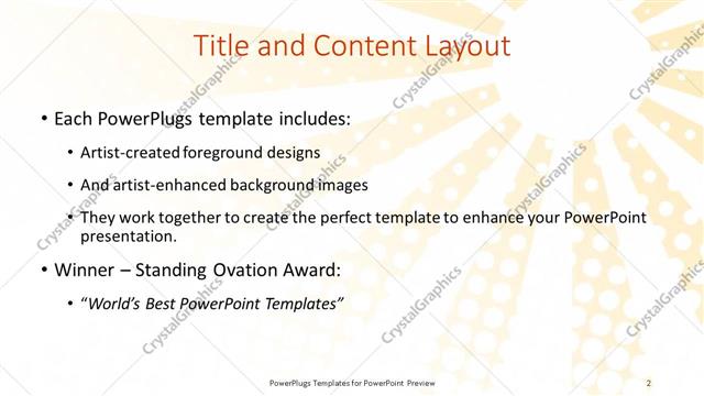 Title and Content presentation slide layout