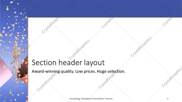 Section Header presentation slide layout