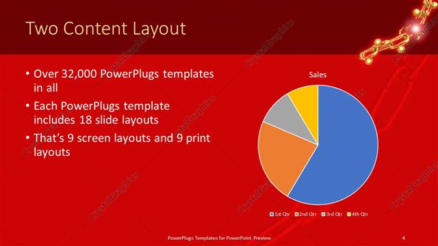Two Content presentation slide layout
