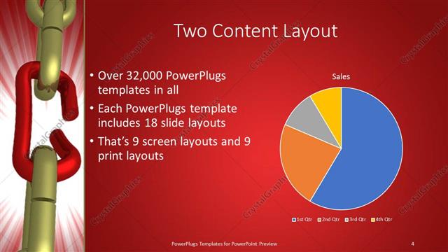 Two Content presentation slide layout