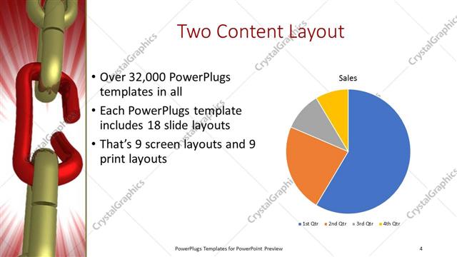 Two Content presentation slide layout