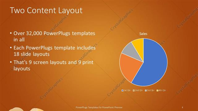 Two Content presentation slide layout