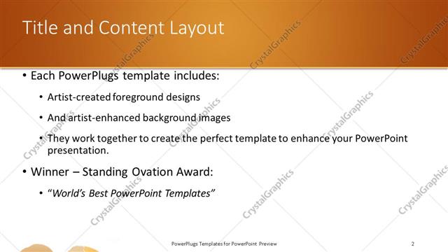 Title and Content presentation slide layout