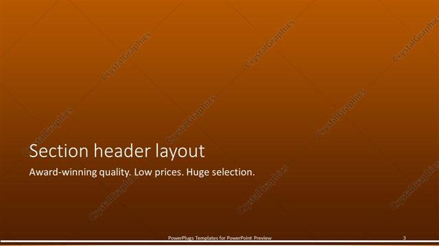 Section Header presentation slide layout
