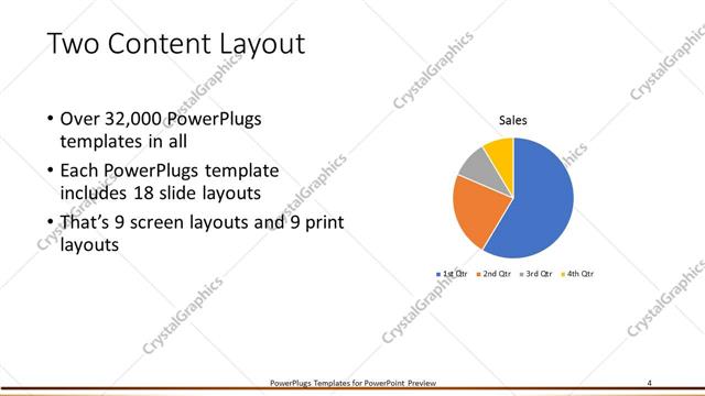Two Content presentation slide layout
